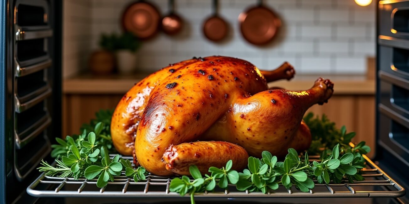 Cuisson parfaite du poulet de 2 kg au four : guide étape par étape