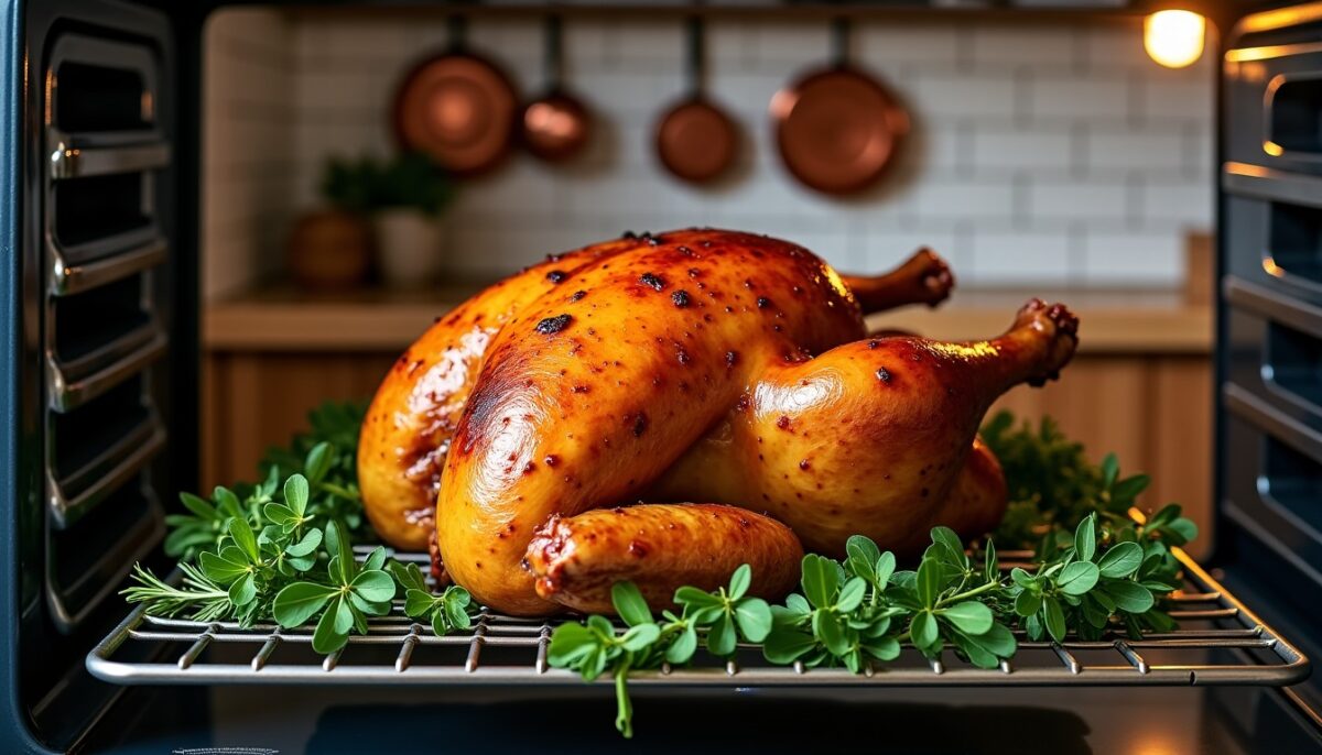 Cuisson parfaite du poulet de 2 kg au four : guide étape par étape