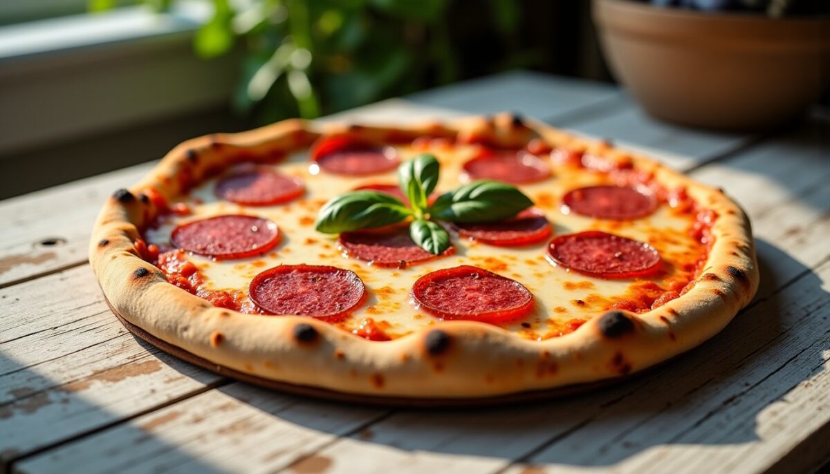 Pizza au salami maison : une recette facile et rapide qui ravira les gourmands