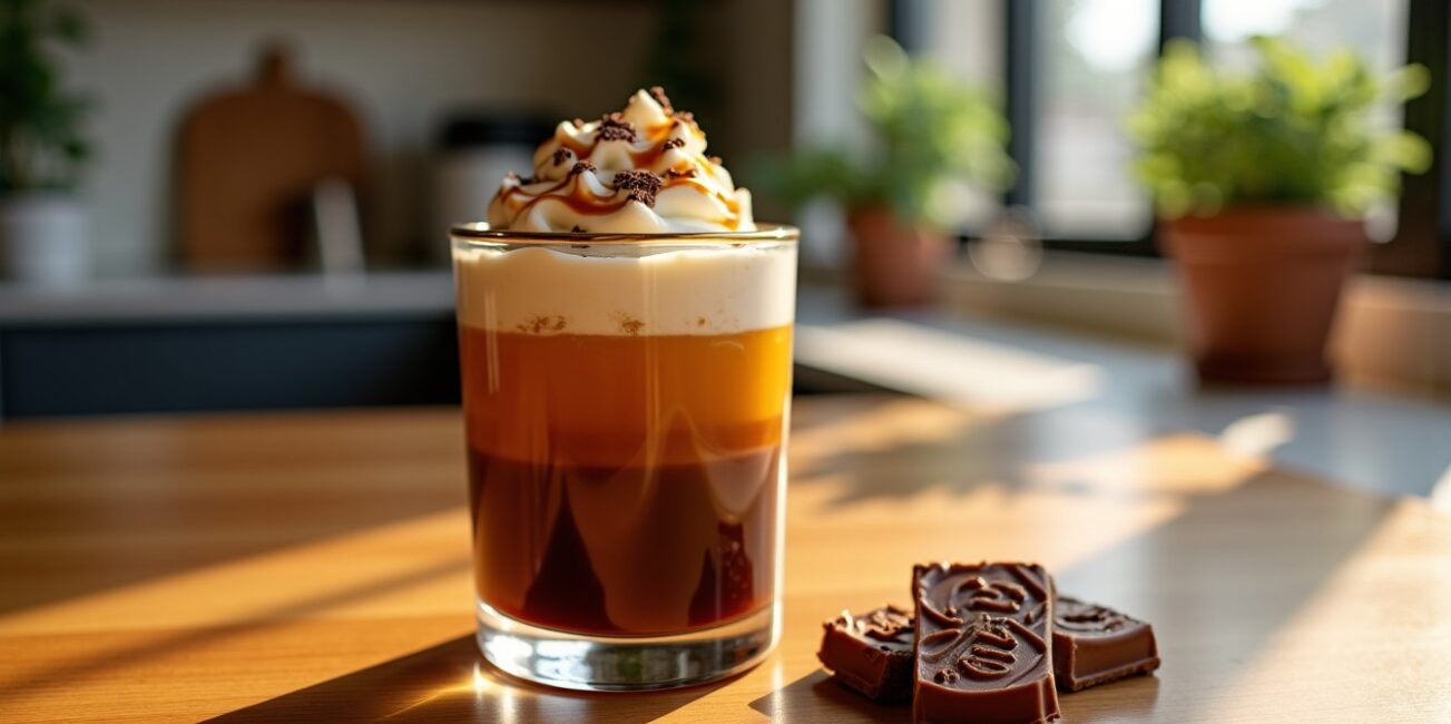 Cocktail façon Twix : une recette facile et gourmande aux saveurs de caramel et de chocolat